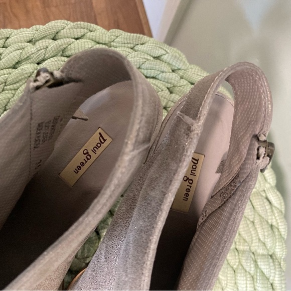 Paul Green Cayenne Bronze Metallic Leather Open Toe Heel Booties - Picture 8 of 10